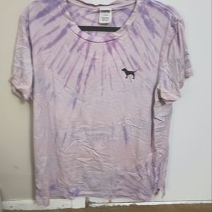 VS Pink purple tie-dye tee, size large